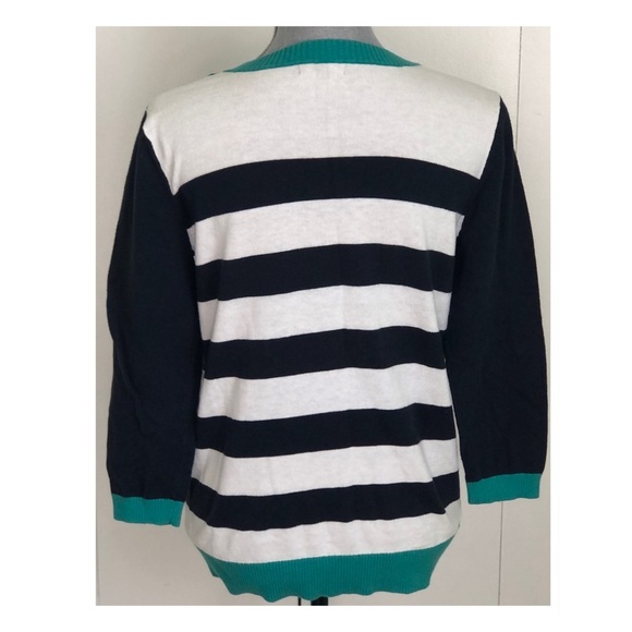 GAP NAVY/WHITE STRIPED SWEATER - Picture 2 of 3